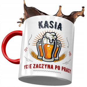 Kubek Czerwony Dla Kasi Katarzyny Żony na Prezent