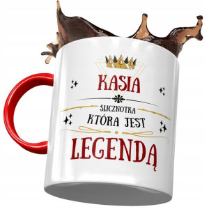 Kubek Czerwony Dla Kasi Koleżanki Żony na Prezent