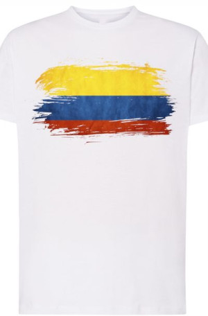 Kolumbia Męski Modny T-Shirt Flaga Rozm.4XL