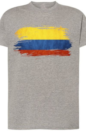 Kolumbia Męski Modny T-Shirt Flaga Rozm.S