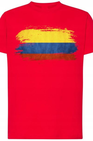 Kolumbia Męski Modny T-Shirt Flaga Rozm.XL