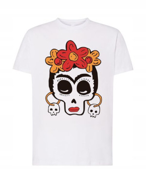 Koszulka fajny nadruk czaszka Día de Muertos r.4XL