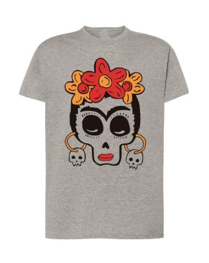 Koszulka fajny nadruk czaszka Día de Muertos r.XS