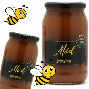 Miód Gryczany Wyrazista ŚWIEŻA Gryka 1,2Kg Ostry