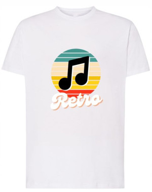 Koszulka muzyczna dla muzyka Retro r.XL