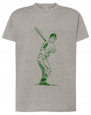 Koszulka nadruk baseballista z kijem Rozm.4XL