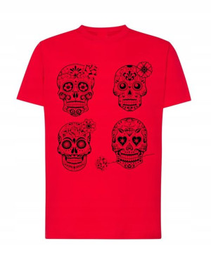 Koszulka nadruk czaszki Día de Muertos r.5XL
