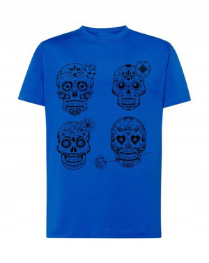 Koszulka nadruk czaszki Día de Muertos r.XXL