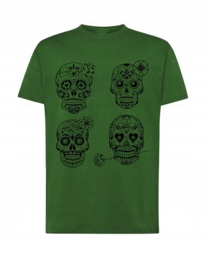 Koszulka nadruk czaszki Día de Muertos r.XXL