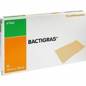 Opatrunek z chlorheksydyną Bactigras 15cm x 20cm, opakowanie 10 sztuk