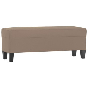 Ławka, taupe, 100x35x41 cm, obity mikrofibrą