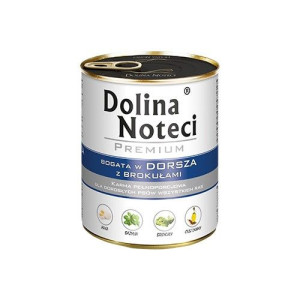 MOKRA KARMA DLA PSA Bogata w dorsza z brokułami DOLINA NOTECI 800g