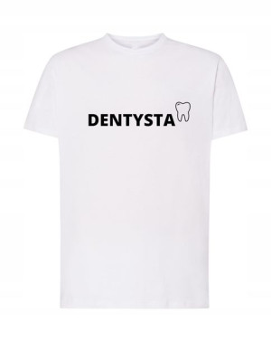 Koszulka T-Shirt męski nadruk Dentysta Rozm.L