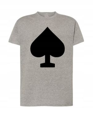 Koszulka T-Shirt męski nadruk Karty Pik Rozm.L