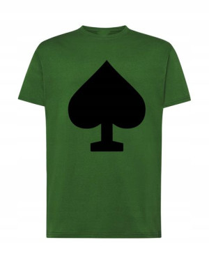 Koszulka T-Shirt męski nadruk Karty Pik Rozm.L