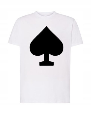 Koszulka T-Shirt męski nadruk Karty Pik Rozm.L