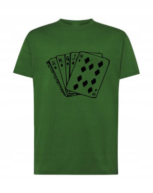 Koszulka T-Shirt męski nadruk Poker Karty Rozm.4XL