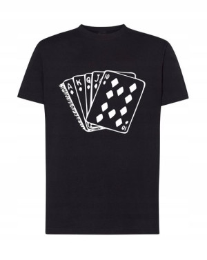 Koszulka T-Shirt męski nadruk Poker Karty Rozm.XL