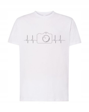 KOSZULKA T-shirt NADRUK LINIA ŻYCIA Aparat r. 5XL