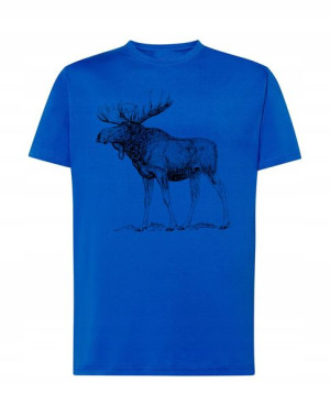 KOSZULKA T-shirt Zwierzęta NADRUK DUŻY ŁOŚ r. XXL
