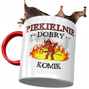 Kubek Czerwony Dla Komika Piekielnie Dobry Prezent