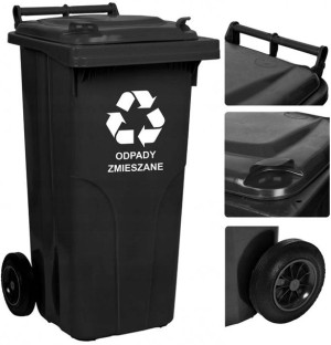 Kosz Na Śmieci Śmietnik Pojemnik Na Odpady 120l
