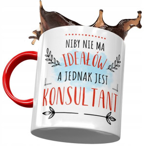 Kubek Czerwony Dla Konsultanta Idealny Konsultant