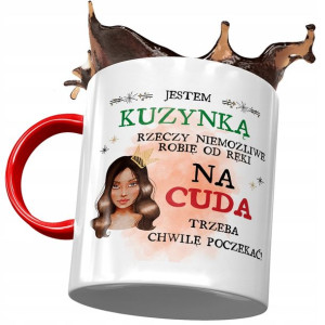 Kubek Czerwony Dla Kuzynki na Urodziny na Prezent