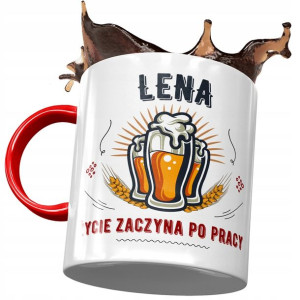 Kubek Czerwony Dla Leny Koleżanki Przyjaciółki