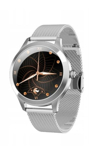 Smartwatch damski KW10 – srebrny