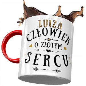 Kubek Czerwony Dla Luizy Żony Koleżanki na Prezent