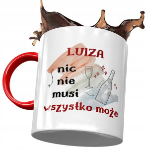 Kubek Czerwony Dla Luizy Żony Koleżanki na Prezent