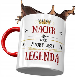 Kubek Czerwony Dla Maćka Macieja Kolegi Męża syna