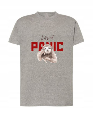 Leniwiec t-shirt Męski Let’s not PANIC Rozm.XXL