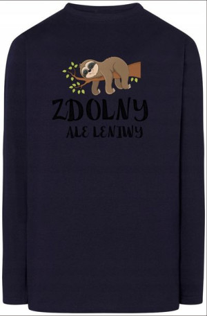 Leniwy Ale Zdolny Leniwiec Bluza Longsleeve R.3XL