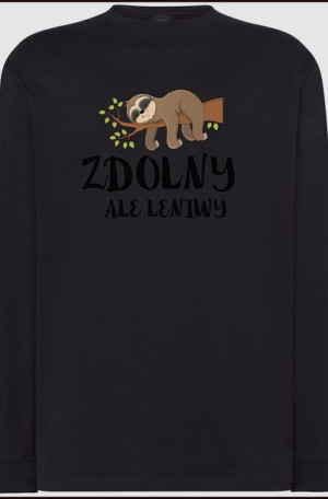 Leniwy Ale Zdolny Leniwiec Bluza Longsleeve R.M
