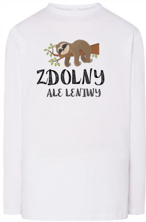 Leniwy Ale Zdolny Leniwiec Bluza Longsleeve R.M