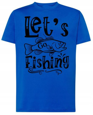 Let’s Go Fishing Wędkarski T-shirt Męski Rozm.L