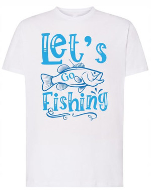 Let’s Go Fishing Wędkarski T-shirt Męski Rozm.M
