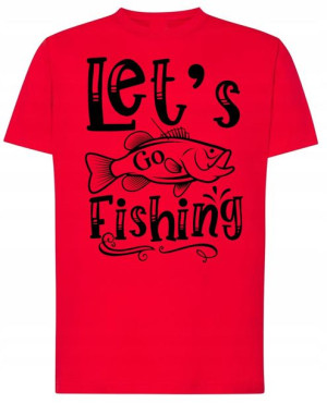 Let’s Go Fishing Wędkarski T-shirt Męski Rozm.XXL
