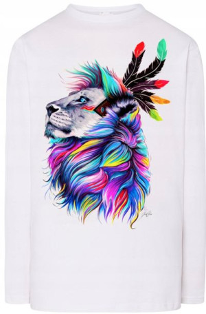 Lew Kolorowy Męski Modny Longsleeve Rozm.XS