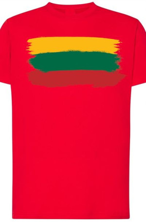 Litwa Flaga Męski T-Shirt Nadruk Modny Rozm.3XL