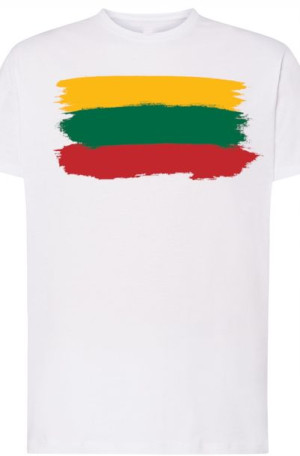 Litwa Flaga Męski T-Shirt Nadruk Modny Rozm.L