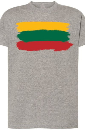 Litwa Flaga Męski T-Shirt Nadruk Modny Rozm.XL