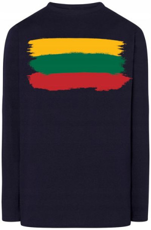 Litwa Męska Modna Flaga Longsleeve Rozm.M