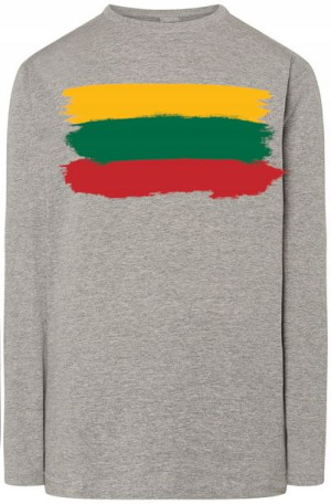 Litwa Męska Modna Flaga Longsleeve Rozm.XS