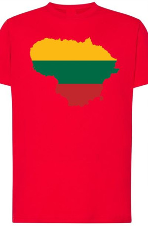 Litwa Męski Modny T-shirt Nadruk Rozm.5XL