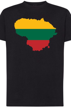 Litwa Męski Modny T-shirt Nadruk Rozm.L
