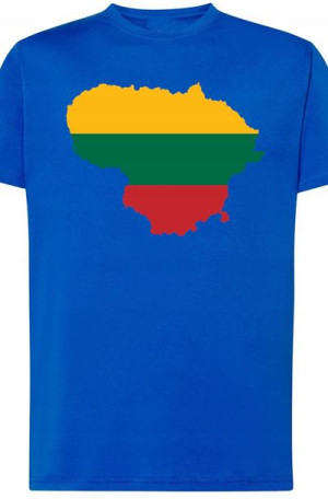 Litwa Męski Modny T-shirt Nadruk Rozm.XL