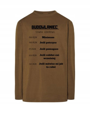 Longsleeve BUDOWLANIEC STAWKA GODZINOWA r.M